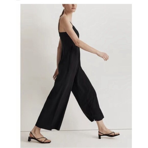 Madewell Wide Leg jumpsuit Black XXS 00 EUC - Picture 1 of 9